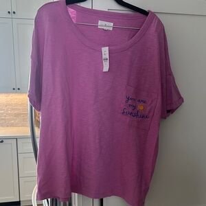Lou & Grey Pink Short Sleeve Tee